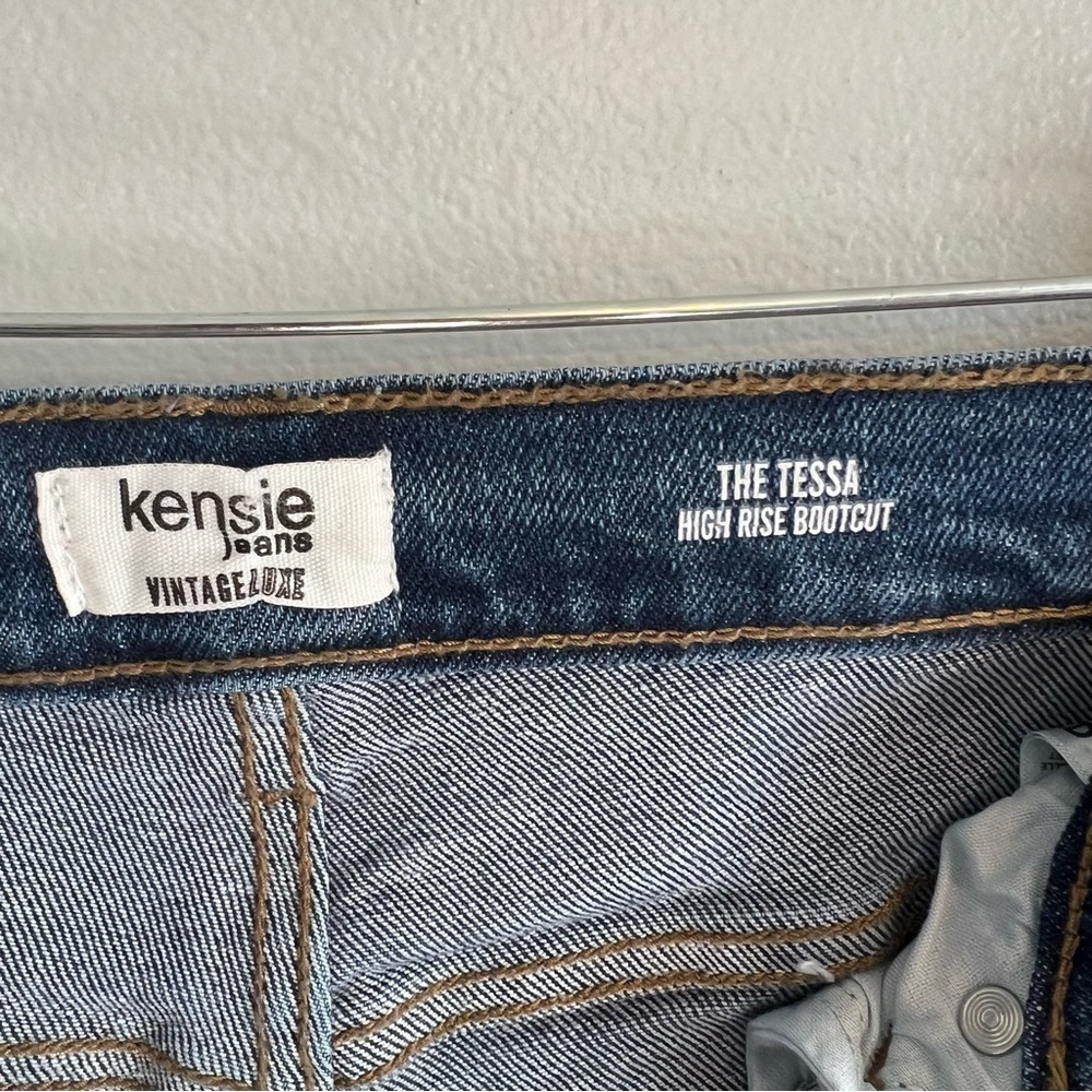 Kensie Womens The Tessa High Rise Bootcut Jeans Sz 28 Whisker Denim - Picture 6 of 9